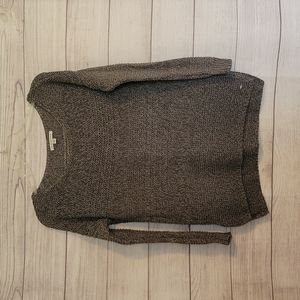 American Eagle Outfitters open weave gray long sleeve sweater - Size Small